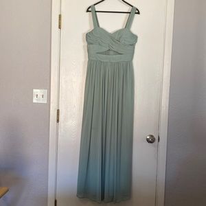 Buddy Grey sage Elyse bridesmaid dress size M